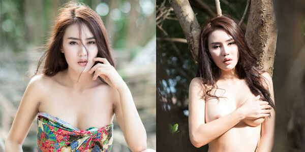 ภาพหี นางแบบนู๊ดถ่ายแบบโชว์นมกลางป่า นมสวย หุ่นสุดแซ่บ ดูหีฟรี