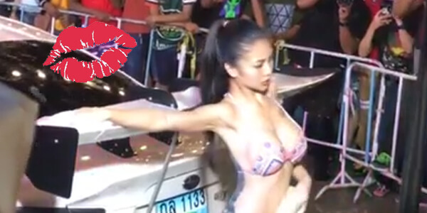 คลิปหลุดที่เป็นข่าว หลุดคลิปน้องออยล้างรถ โชว์สเต็ปเต็นยั่วกลางงาน