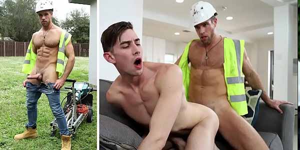 คลิปเกย์ฝรั่ง เกย์เย็ดกับหนุ่มไซต์งาน Construction Worker Fucks