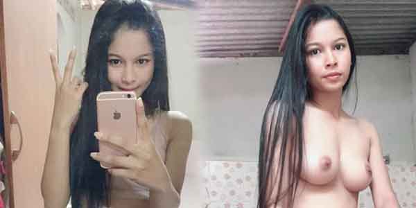 รูปหลุดทางบ้าน สาวไทยหน้าคมนมโตโชว์หี แอบผัวถ่ายในห้องน้ำ