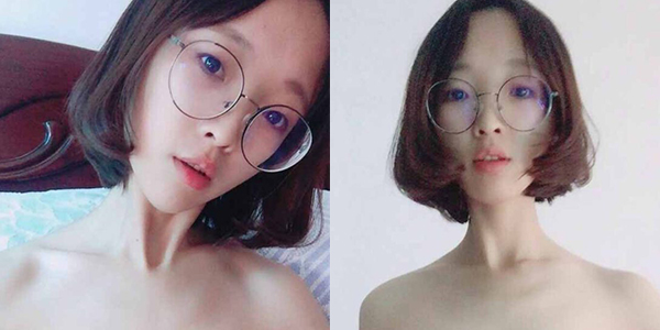 ภาพโป็ สาวแว่นเซลฟี่โชว์หีเนียน ถอดชุดโชว์นมตั้งเต้ากลีบหีสวยจัด