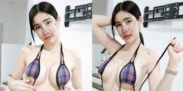 รูปโป้กางเกงใน น้องกวางใส่ชุดว่ายน้ำสุดยั่ว น่ารักใส่แว่นผิวขาวสวยมาก